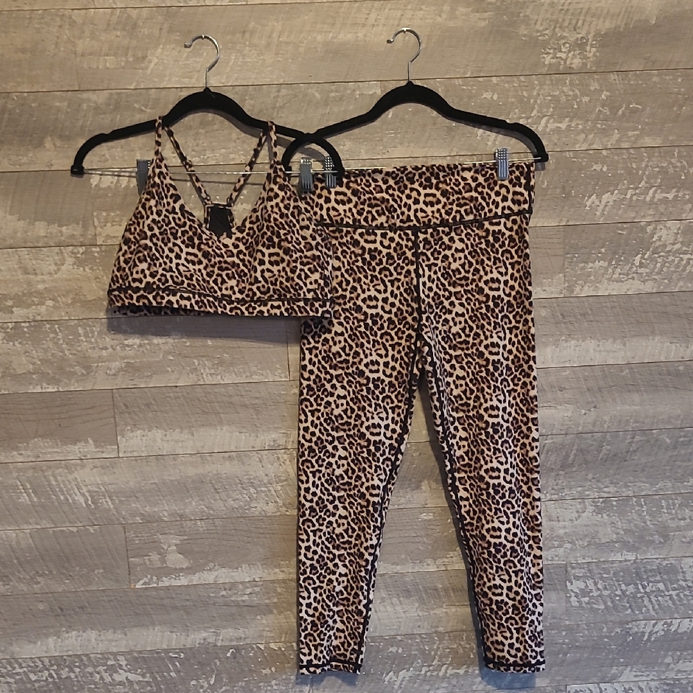Leopard Print Leggings and Top Set